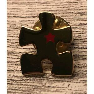 Autism Speaks Pinback Blue Puzzle Piece Enamel Awareness Lapel‎ Pin Tie Tack